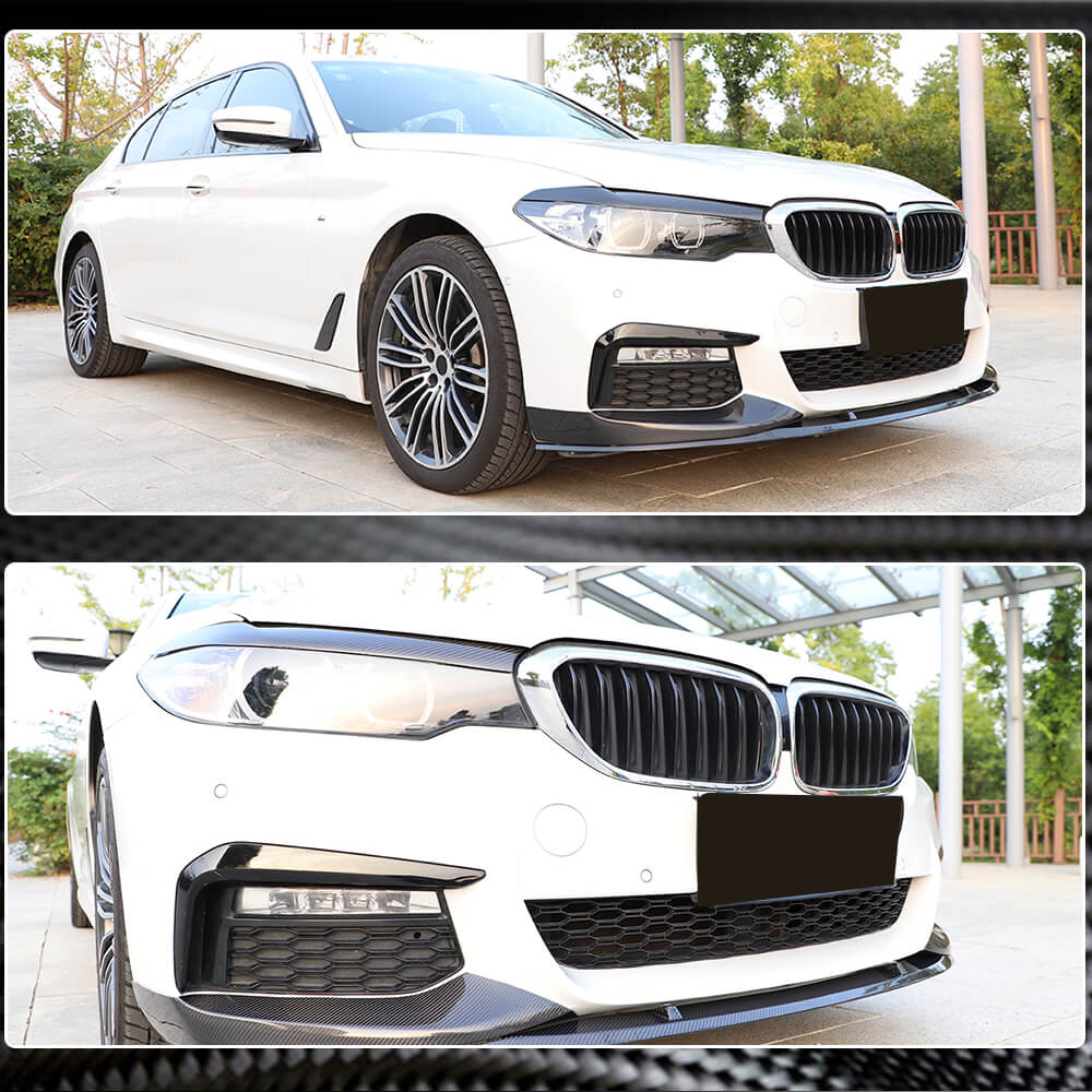 BMW 5シリーズ G30 G31 F90 2017- 　パーツ　ドアスピーカーリングカバー パネル ガーニッシュ BMW 5 Series G30 G31 520i 530i 540i M550i F90 M5 2017-2020 Headlight Lamp  Eyelid Eyebrows Dry Carbon Fiber