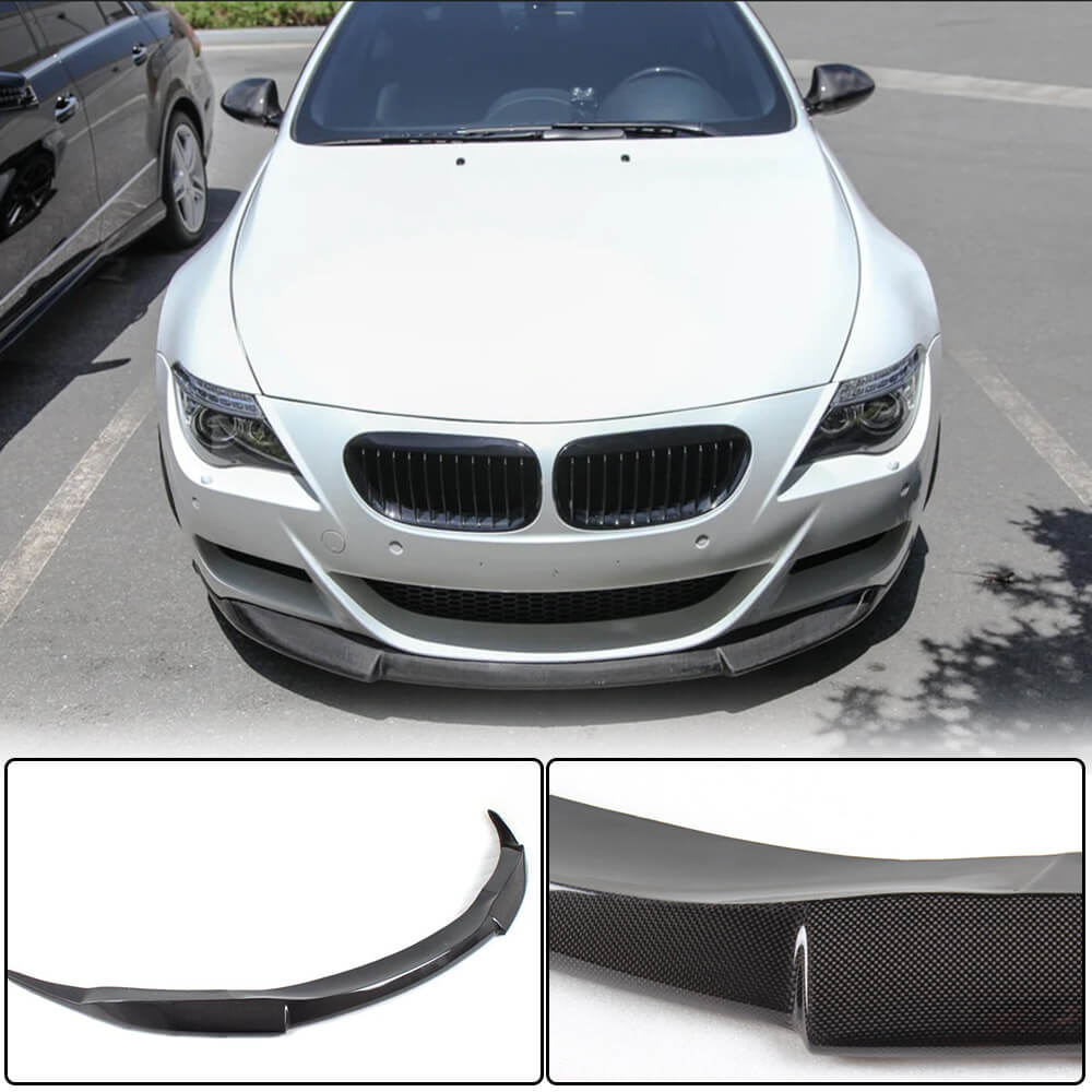 BMW E63 E64 M6 Carbon Fiber Front Bumper Lip Spoiler | Exterior Mods