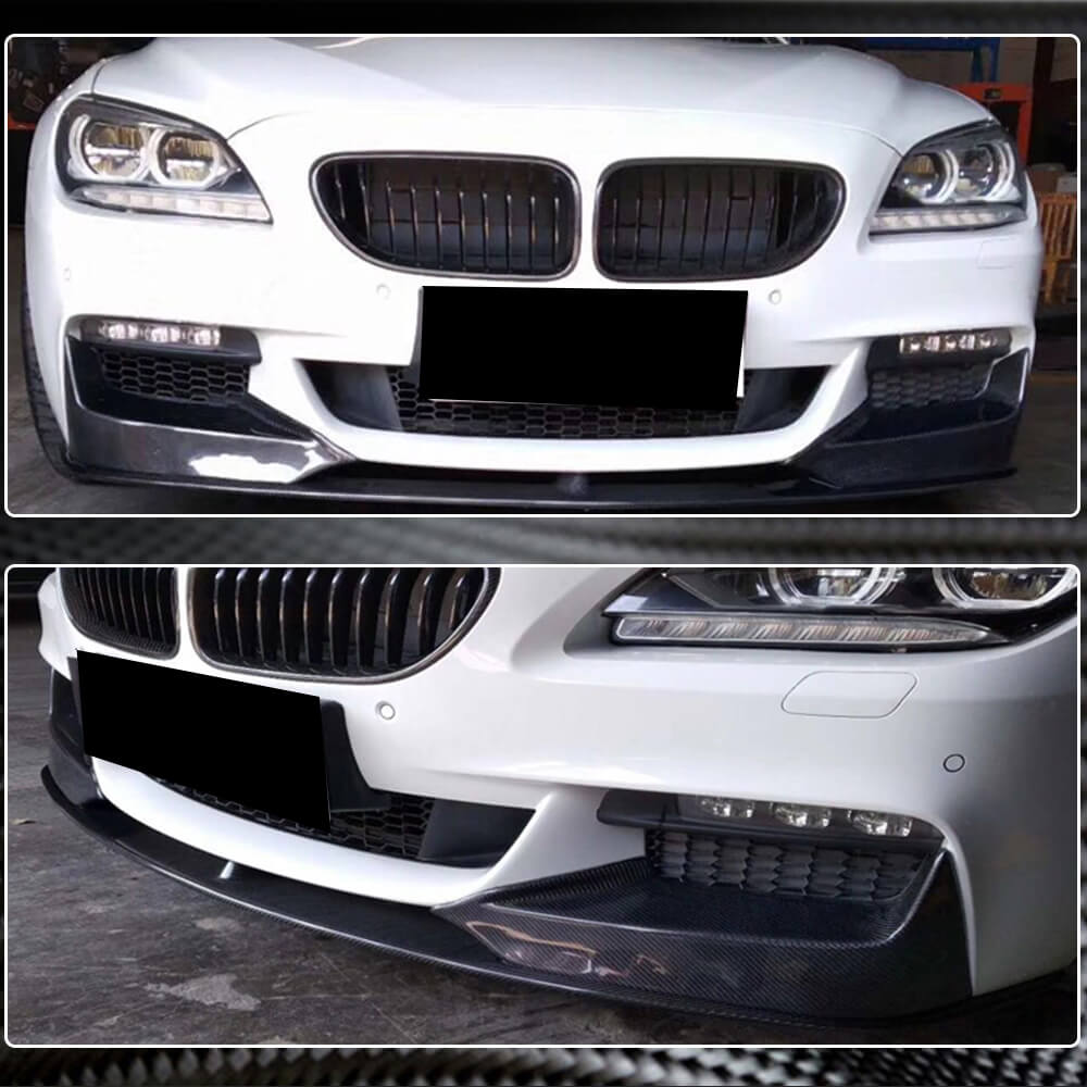 BMW F06 F12 F13 640i 650i M-tech Carbon Fiber Front Bumper Lip Spoiler ...