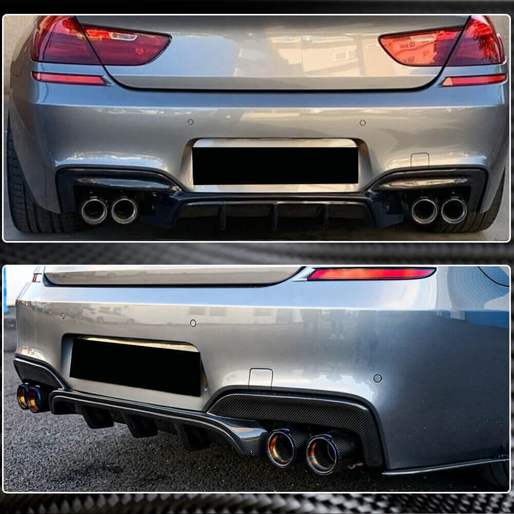 BMW F06 F12 F13 640i 650i M6 Carbon Fiber Rear Bumper Diffuser Lip