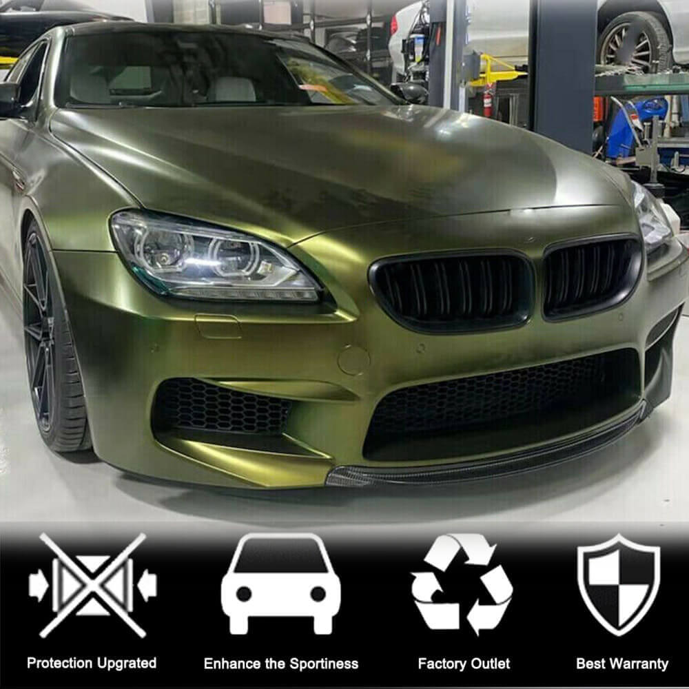 thumbnail image 2 of PSI Carbon Fiber Front Bumper Spoiler Lip For BMW F06 F12 F13 M6 – UV Coated 2 of 3