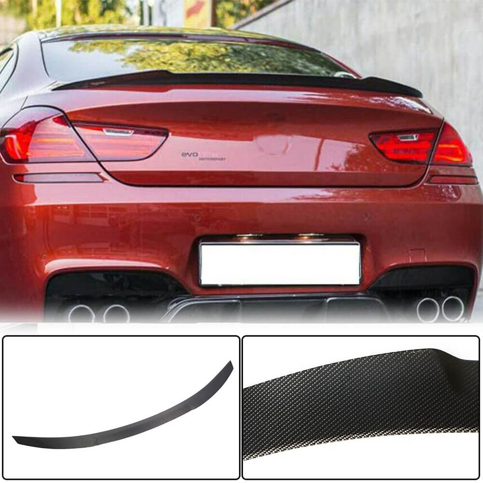 For BMW 6 Series F06 F13 640i 650i M6 Coupe Carbon Fiber Rear Trunk Spoiler Wing Lip Car Spoiler