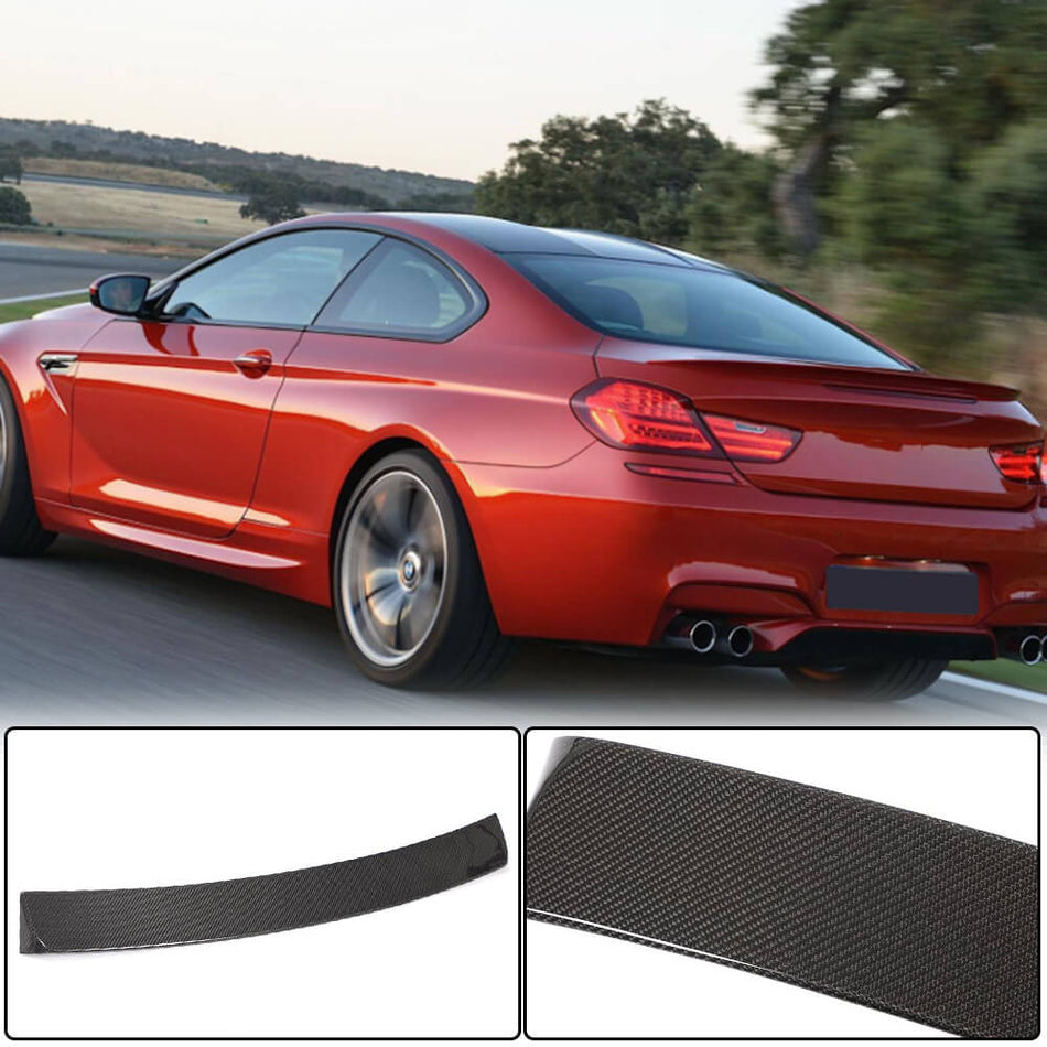 For BMW 6 Series F13 Coupe Carbon Fiber Rear Roof Spoiler Window Wing Lip | 640i 650i 640d M6