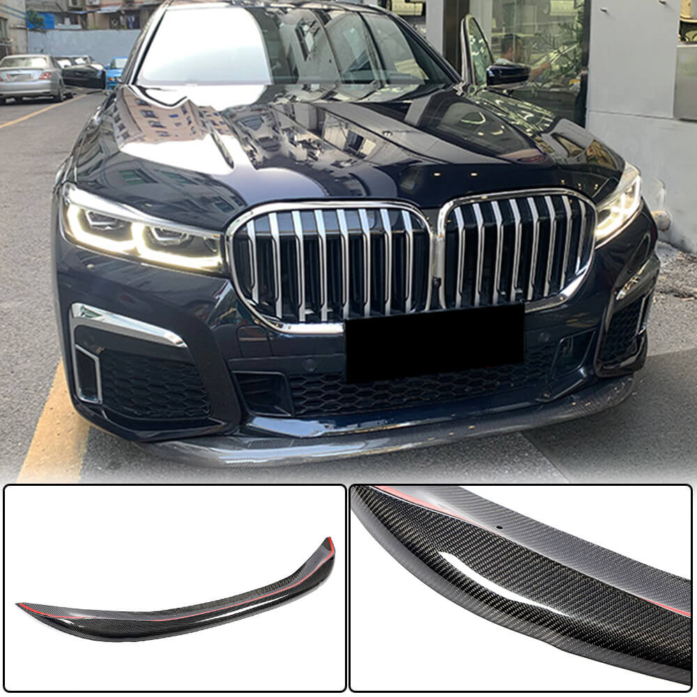 PU Front Bumper Lip Spoiler For BMW 7 Series G11 G12 M Sport (2016-2018) – Unpainted Black