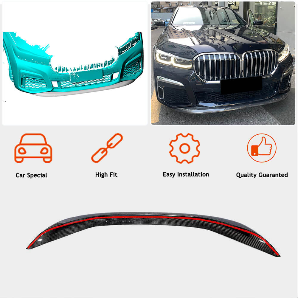 BMW 7 Series G11 750i M Sport M760Li LCI Carbon Fiber Front Lip Spoiler