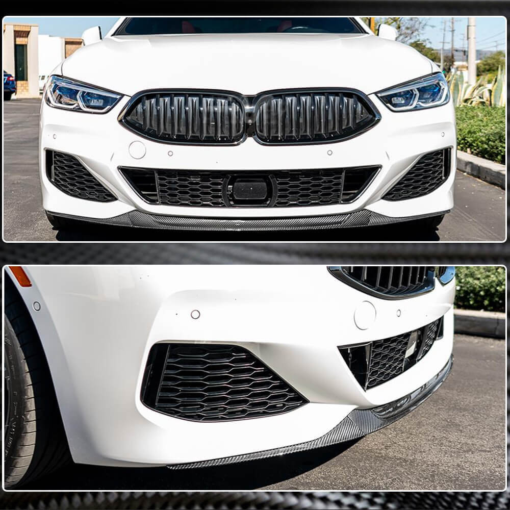 BMW G14 G15 G16 840i M850i Dry Carbon Fiber Front Bumper Lip Spoiler ...
