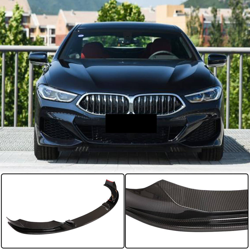 For BMW 8 Series G14 G15 G16 840i M Sport M850i Dry Carbon Fiber Front Bumper Lip Chin Spoiler Wide Body Kit