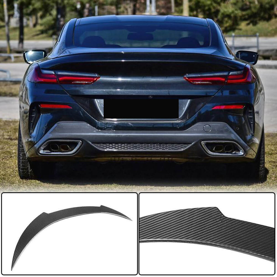 For BMW 8 Series G15 F92 M8 Coupe Dry Carbon Fiber Rear Trunk Spoiler Boot Wing Lip