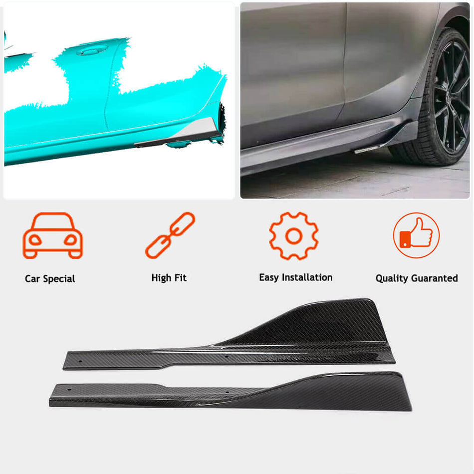For BMW 8 Series G16 M Sport F93 M8 Dry Carbon Fiber Side Skirts Splitter Cupwing Winglets Flaps