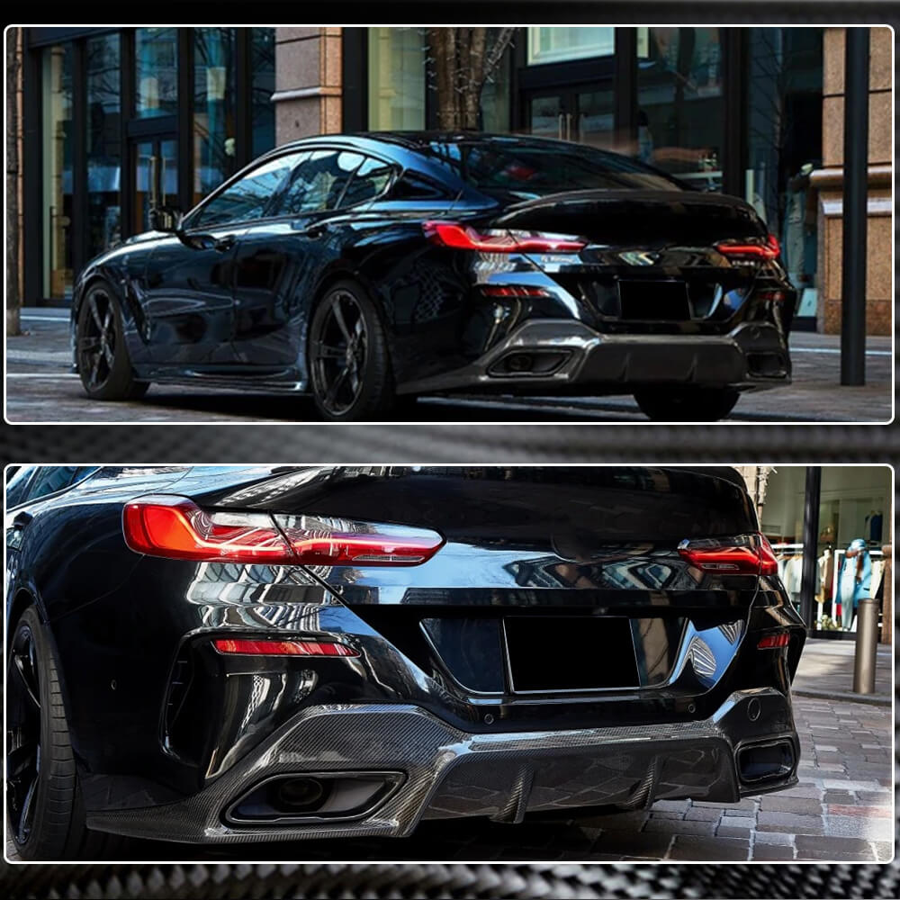 BMW G16 840i Dry Carbon Fiber Rear Bumper Diffuser Lip | Exterior Mods