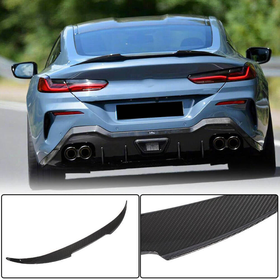 For BMW 8 Series G16 840i M850i F93 M8 Dry Carbon Fiber Rear Trunk Spoiler Boot Wing Lip