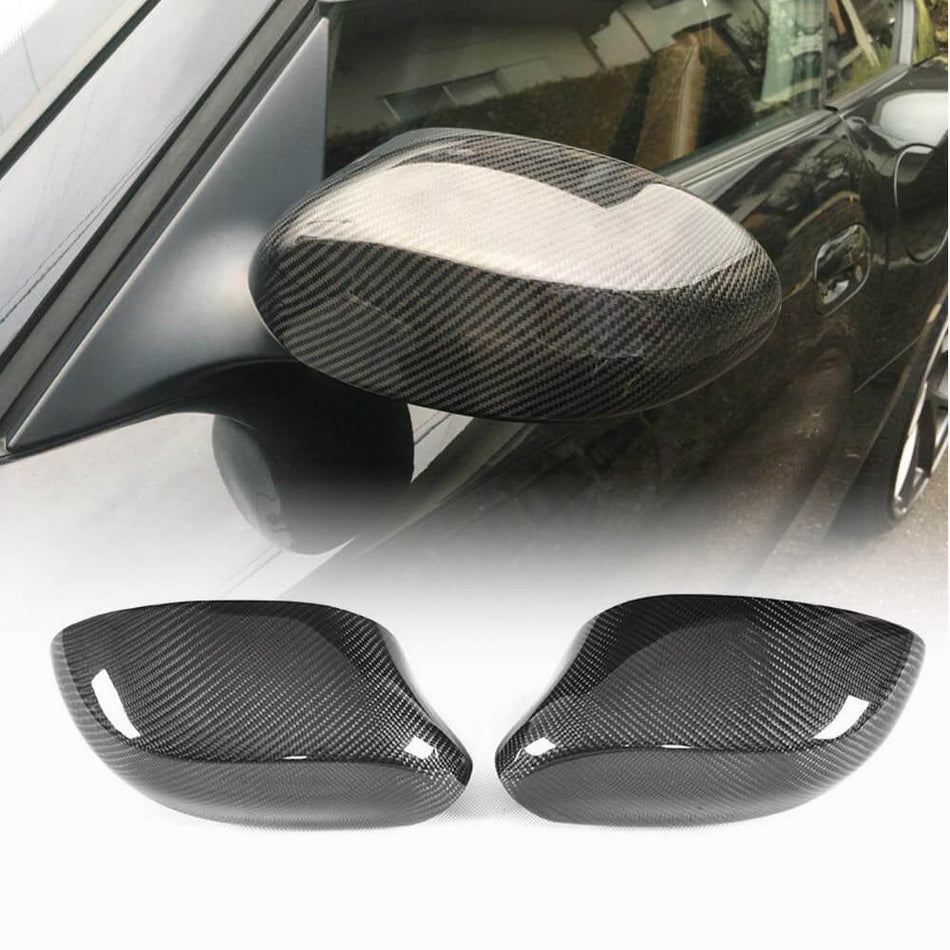For BMW E85 Z4 2002-2008 Carbon Fiber Add-on Side Rearview Mirror Cover Caps Pair