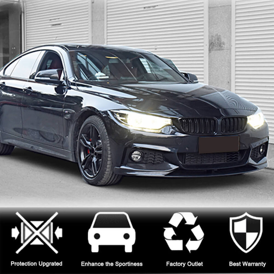 For BMW 4 Series F32 F33 F36 M Sport Carbon Fiber Front Bumper Lip Splitter Spoiler | 420i 428i 430i 435i 440i M-tech