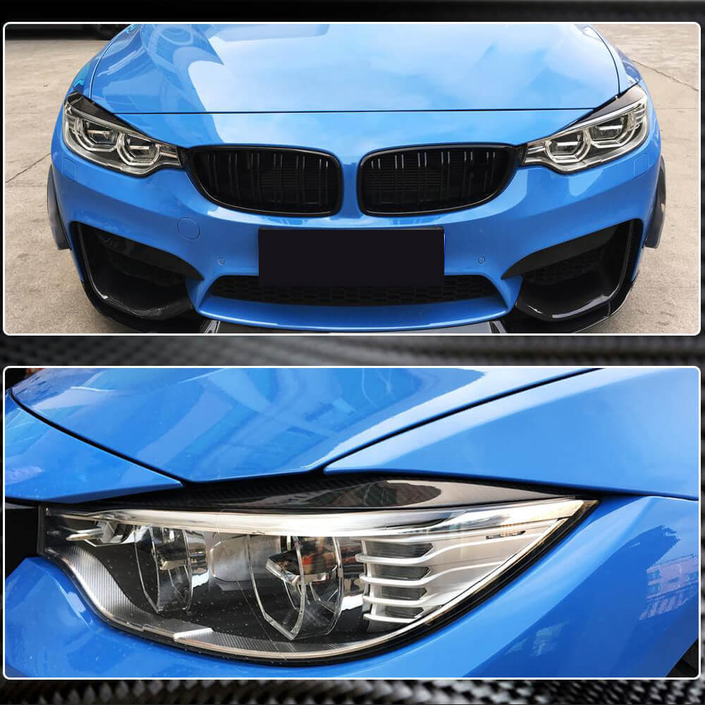 KEMEI Black ABS Headlight Eyebrows / Eyelid Trims For BMW E30 3-Series M3 – 1 Pair