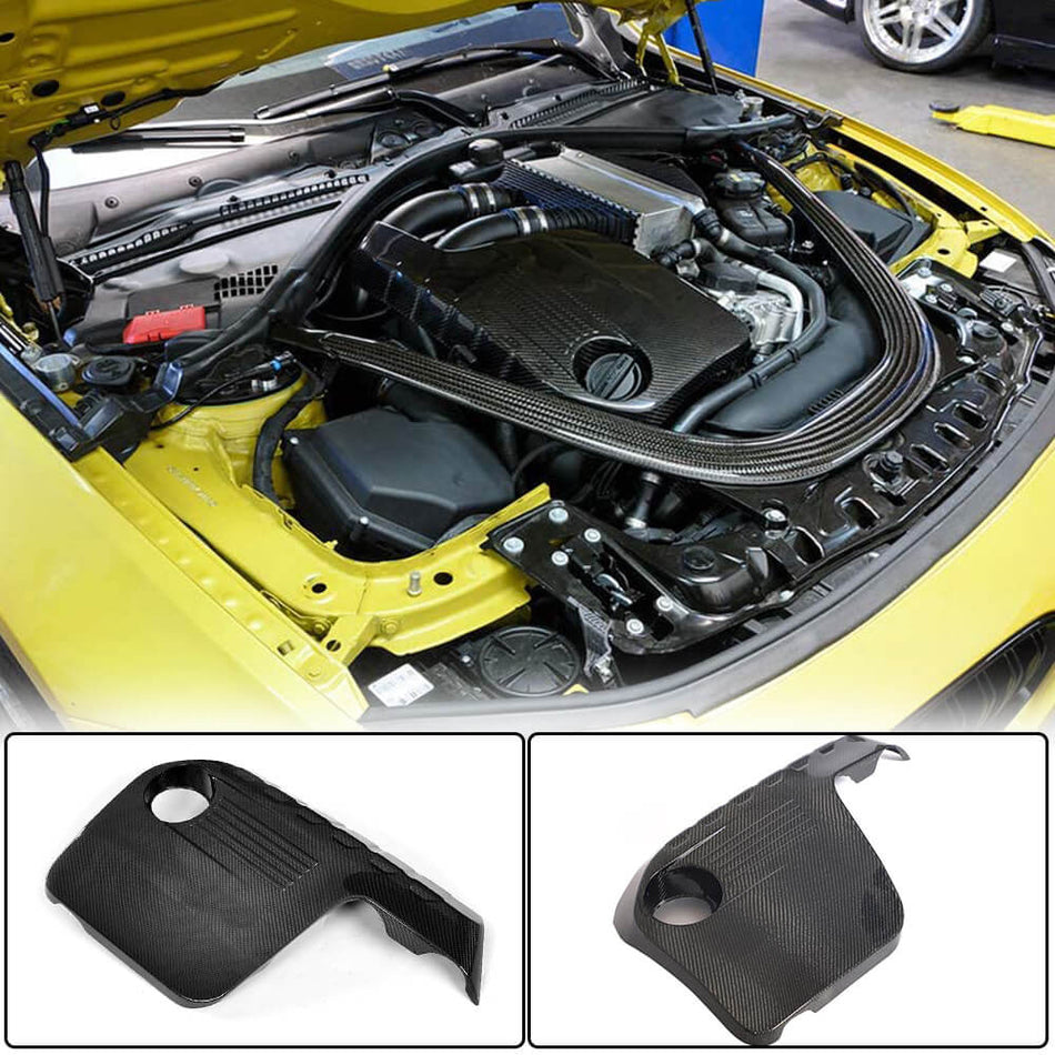 For BMW F80 M3 F82 F83 M4 Carbon Fiber Car Engine Hood Cover Auto Interior Protector Car Accessories