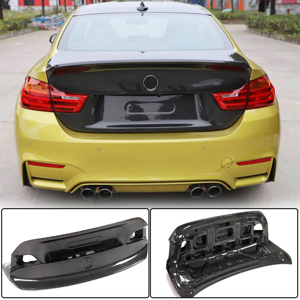 BMW F32 F82 M4 Rear Trunk Boot Lid Cover Dry Carbon Fiber | Ahacarbon