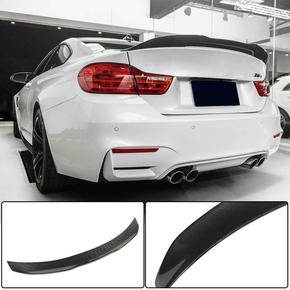 For BMW F82 M4 Coupe Carbon Fiber Rear Trunk Spoiler Boot Wing Lip