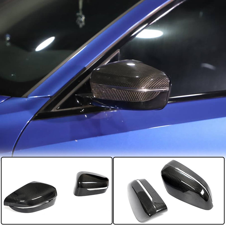 For BMW G20 G21 G30 G31 Dry Carbon Fiber Add-on Side Rearview Mirror Cover Caps LHD Pair