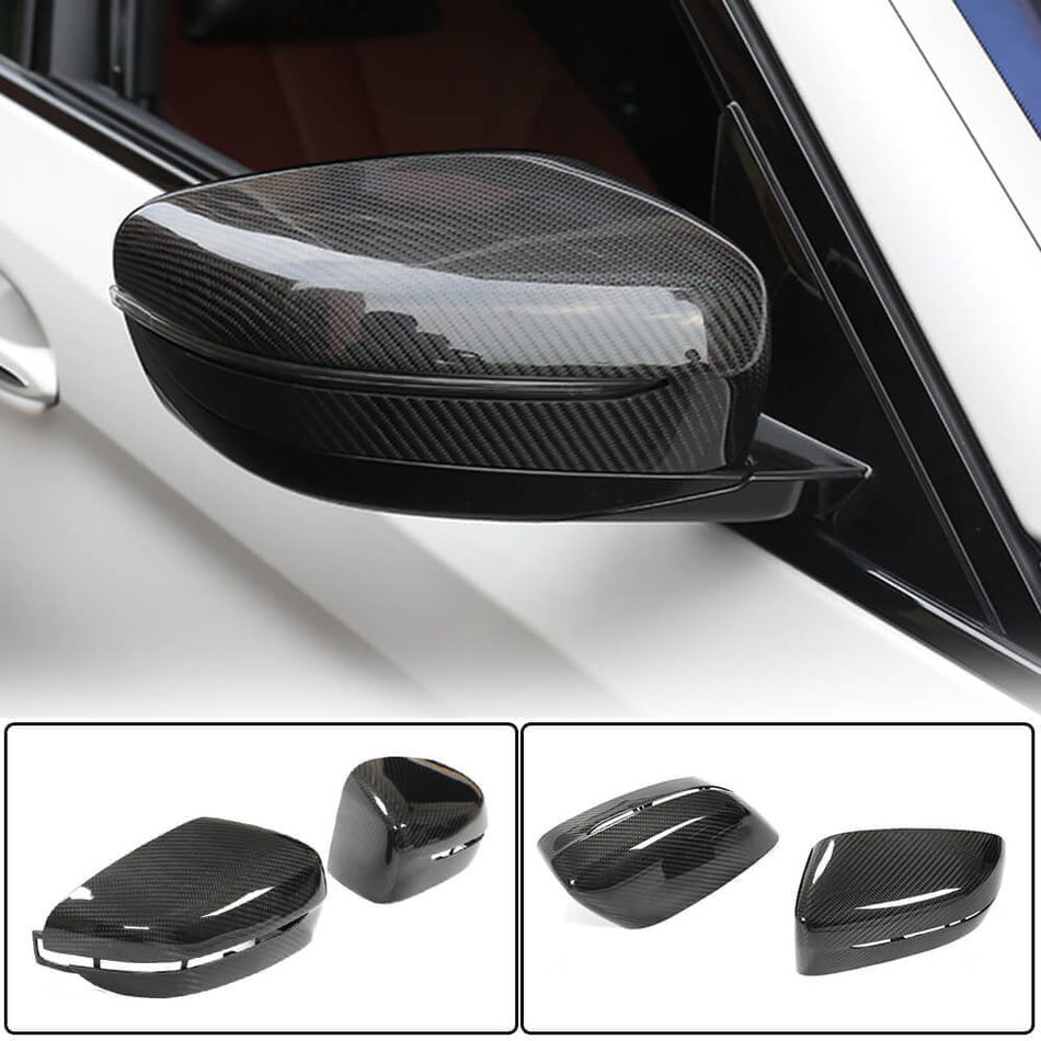 For BMW G20 G22/G23 G30 G32 GT G11 G14/G15/G16 Dry Carbon Fiber Replacement Side Mirror Cover Caps LHD Pair