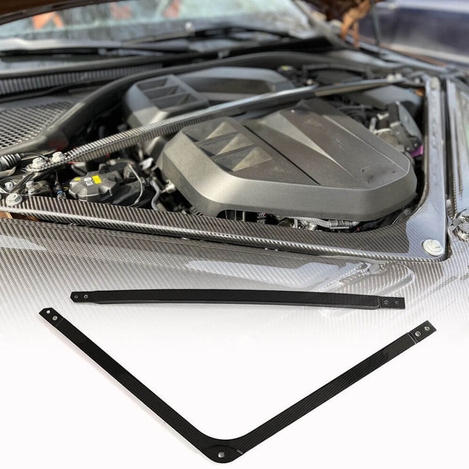 For BMW G80 M3 G82 G83 M4 2021-2023 Dry Carbon Fiber Engine Strut Brace Bracket Interior Accessories