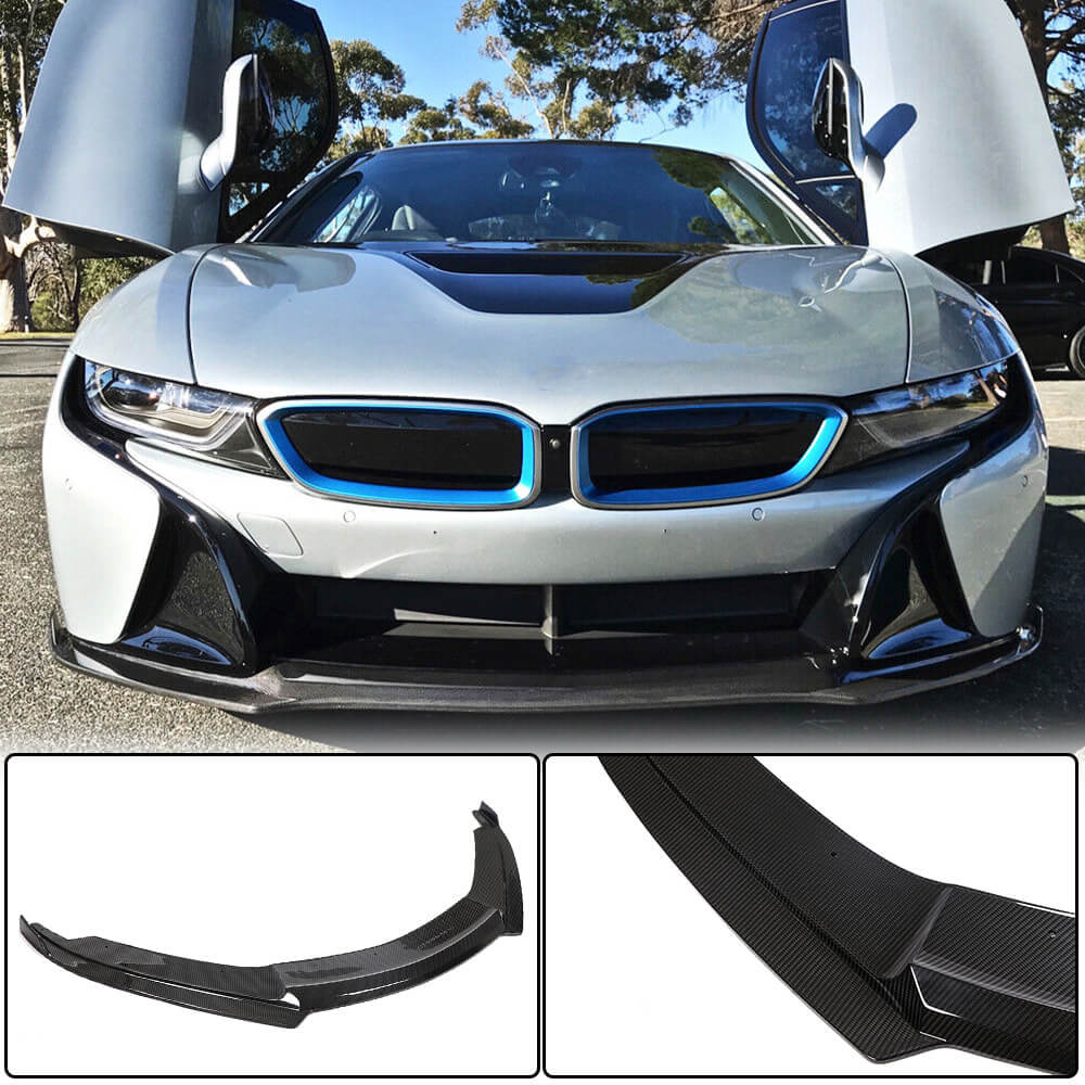 BMW I8 Dry Carbon Fiber Front Bumper Lip Spoiler | Exterior Mods ...