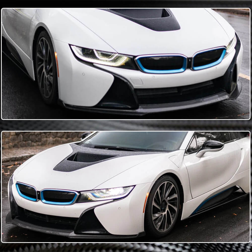 BMW I8 Dry Carbon Fiber Front Bumper Lip Spoiler | Exterior Mods ...