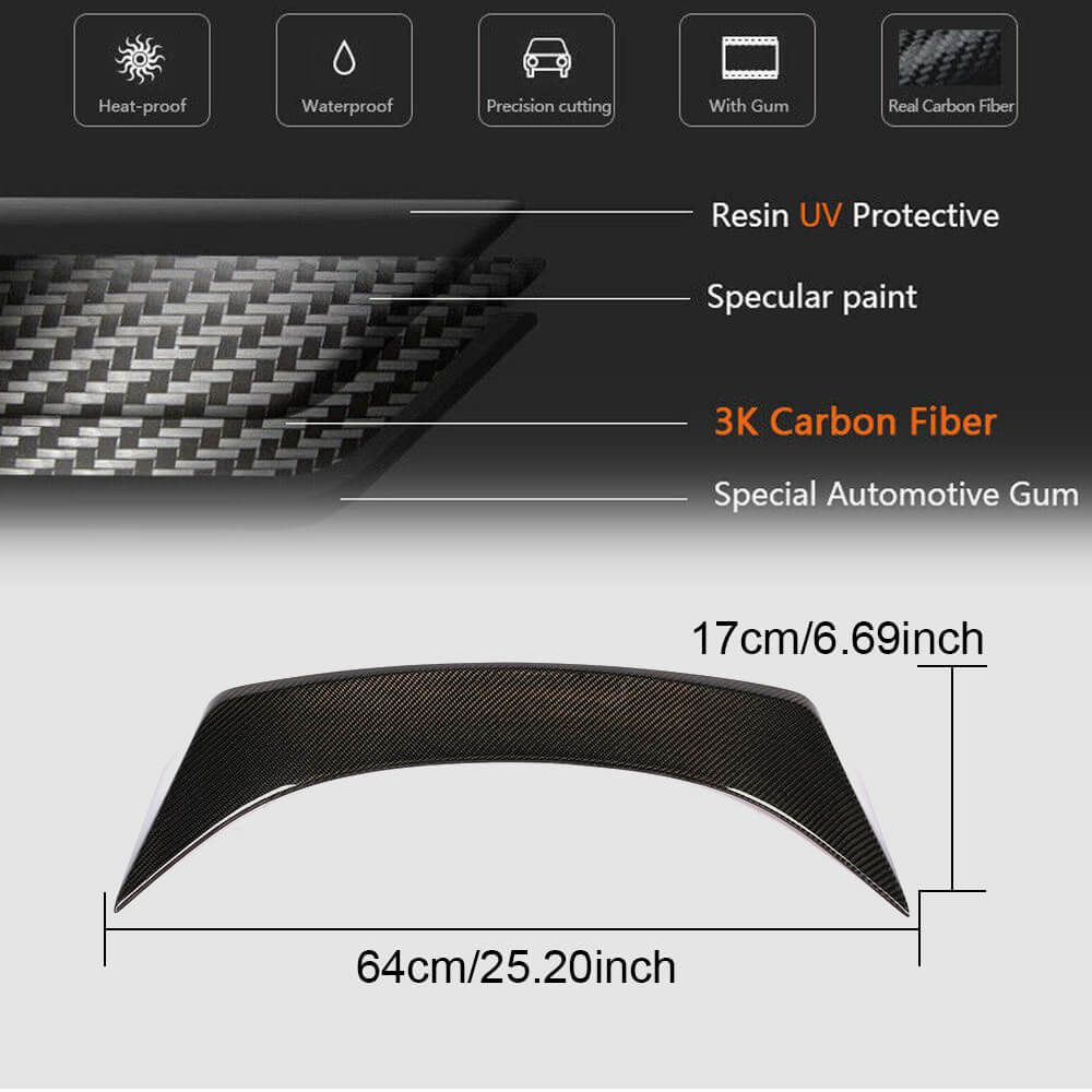 BMW i8 Dry Carbon Fiber Rear Spoiler for 2014-2018