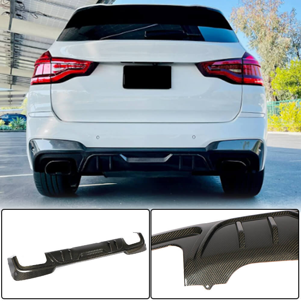 G01 Rear BMW X3 G01 M40i Carbon Fiber Rear Bumper Diffuser Lip | Exterior Mods ...