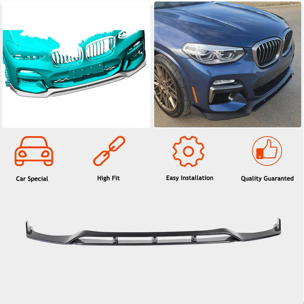 BMW X3 G01 M40i Carbon Fiber Front Bumper Lip Spoiler | Exterior