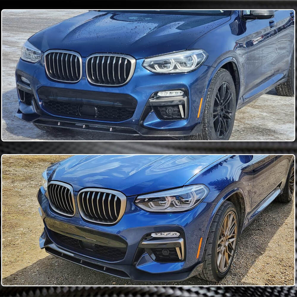 BMW X3 G01 M40i Carbon Fiber Front Bumper Lip Spoiler | Exterior Mods ...