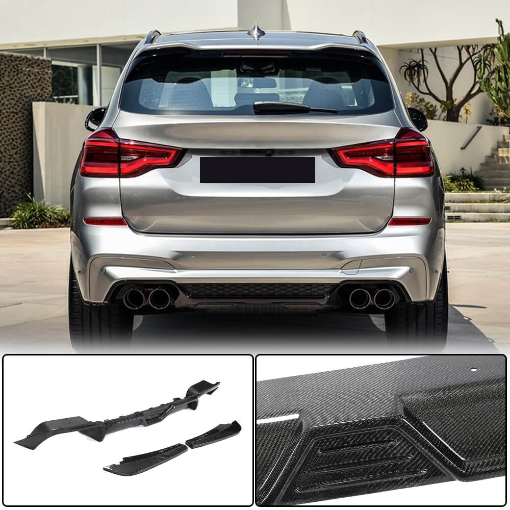 Bmw F97 Rear BMW X3M F97 Carbon Fiber Rear Diffuser & Splitter