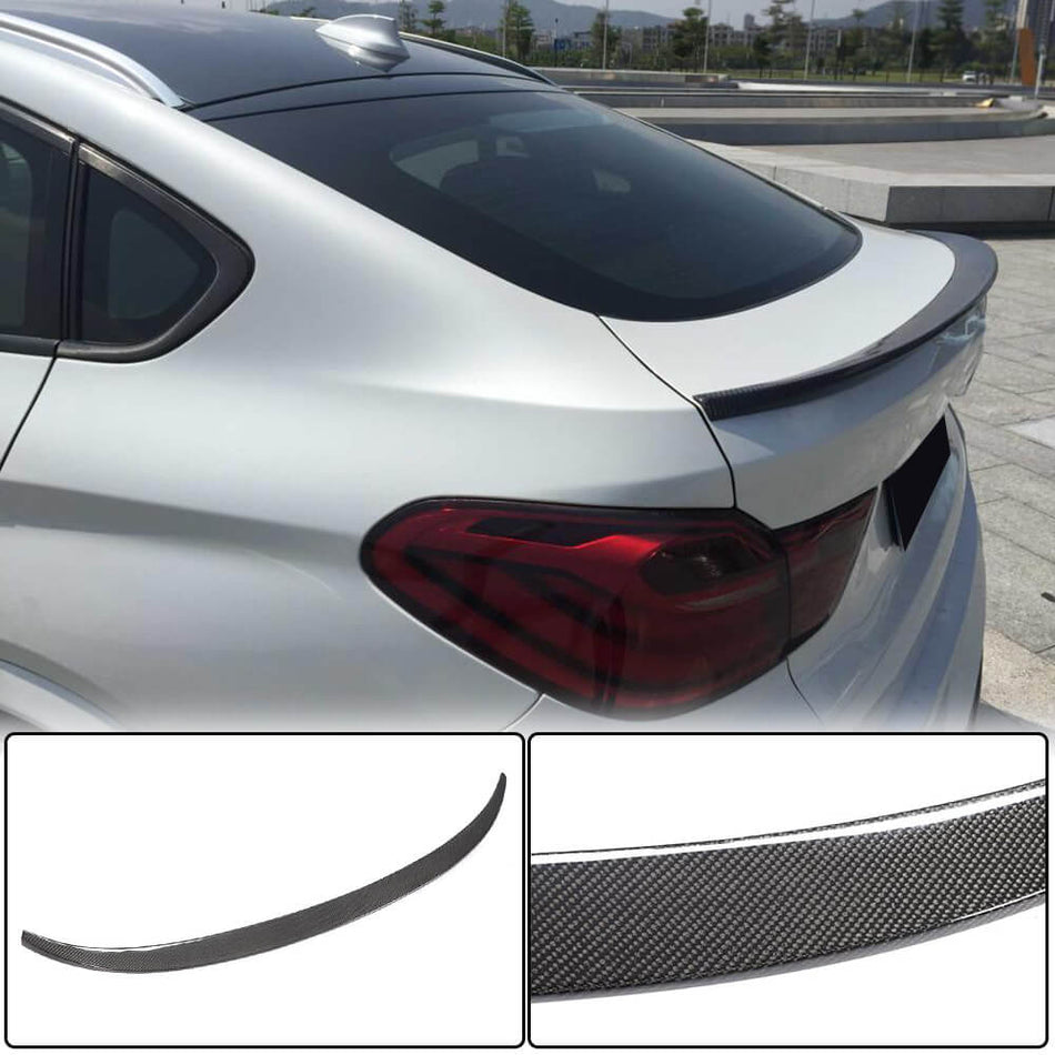 For BMW X4 F26 Carbon Fiber Rear Trunk Spoiler Boot Wing Lip Aero Body Kit