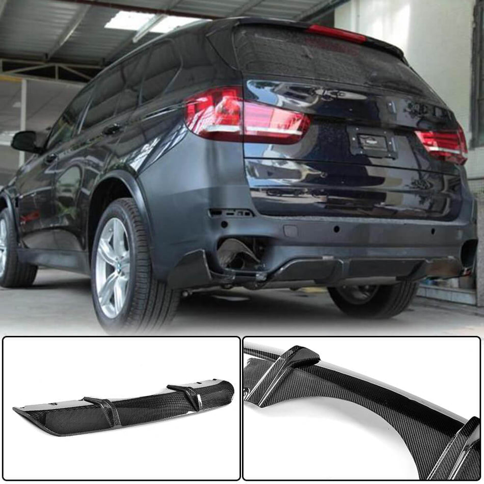 For BMW X5 F15 M Sport Carbon Fiber Rear Bumper Diffuser Valance Lip Wide Body Kit