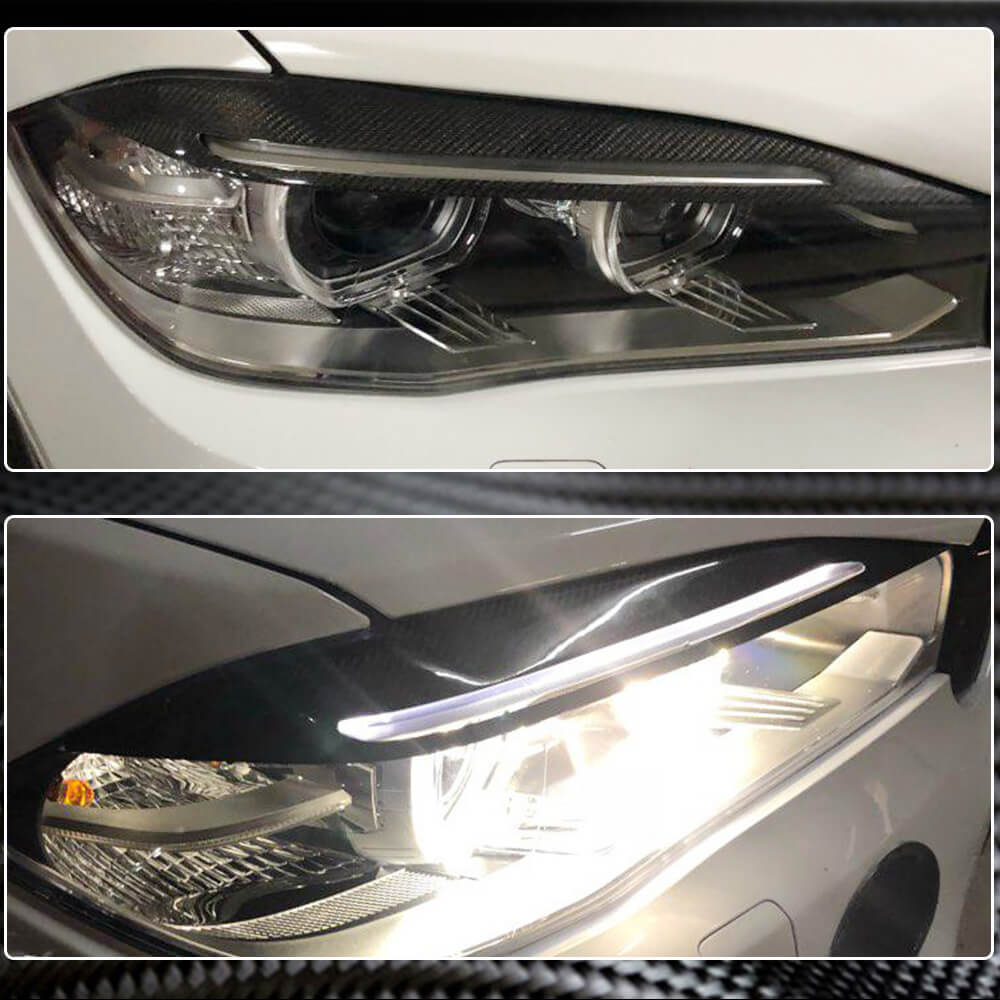 Get BMW X5 X6 Headlight Eyebrows Eyelids | Carbon Fiber Parts for BMW
