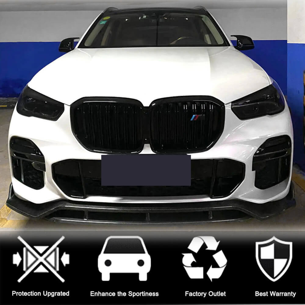 Voorbumperspoiler 3 Stuks Auto Voorbumper Lip Spoiler Splitter Diffuser Afneembare Trim Body Kit Cover Guard Voor Bmw X5 G05 2018-2022 Auto Voorste Lip Spoiler (Kleur : Glanzend zwart Voorbumperspoiler 3 Stuks Auto Voorbumper Lip Spoiler Splitter Diffuser Afneembare Trim Body Kit Cover Guard Voor Bmw X5 G05 2018-2022 Auto Voorste Lip Spoiler (Kleur : Glanzend zwart
