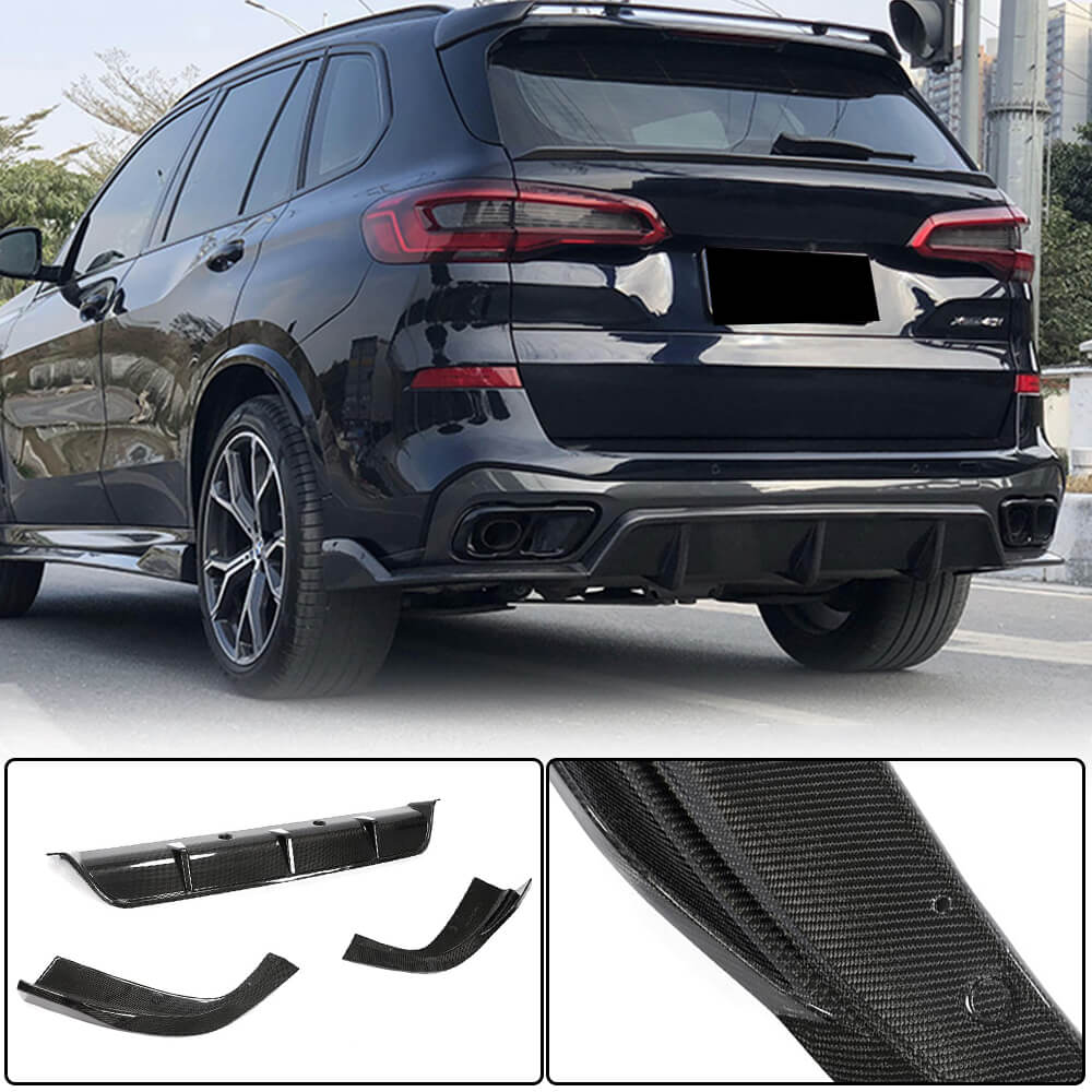 BMW X5 G05 xDrive40i xDrive50i Carbon Fiber Rear Bumper Diffuser Lip