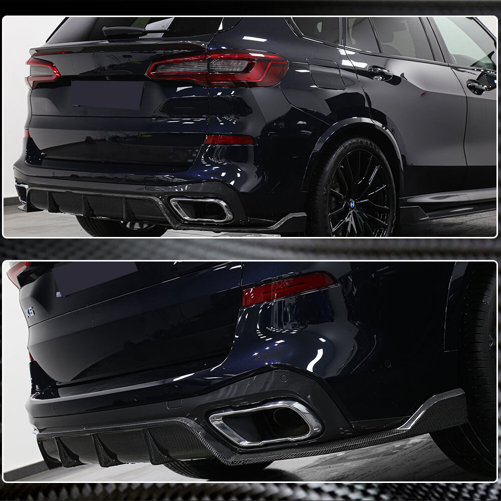 X5 Rear End BMW X5 G05 xDrive40i xDrive50i Carbon Fiber Rear Bumper Diffuser Lip