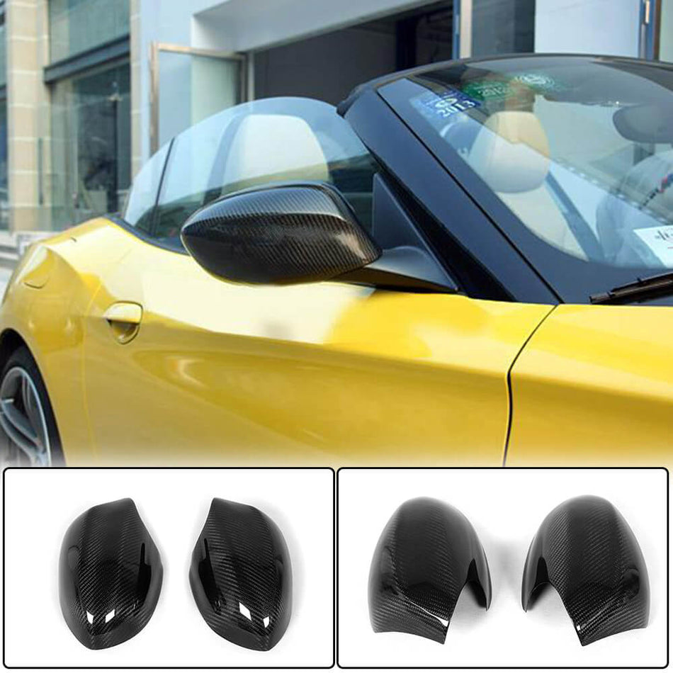 For BMW Z4 E89 18i/20i/23i/28i/30i/35i Pre-LCI Carbon Fiber Add-on Side Mirror Cover Caps Pair
