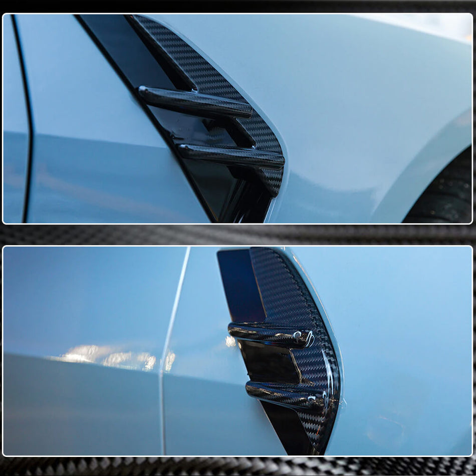 For BMW 4 Series G82 G83 M4 Dry Carbon Fiber Side Marker Air Fender Vent Trims Exterior Aero Kits