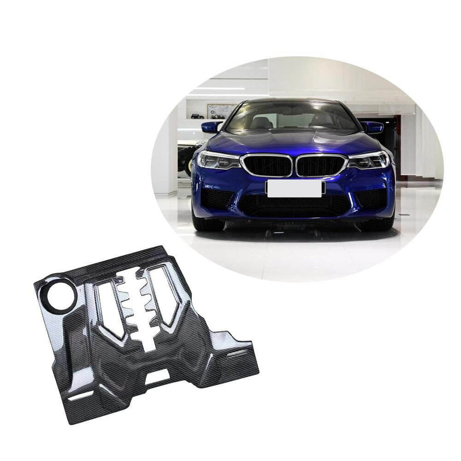 For BMW 5 Series F90 M5 Sedan 18-20 Carbon Fiber Car Engine Valve Protector Hood Bonnet Cover