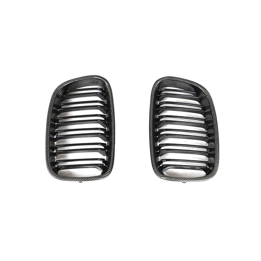 For BMW 1 Series F20 F21 Hatchback Pre-LCI Carbon Fiber Front Grille Frame Bumper Grill Outline Trim Decoration Emblem-Ahacarbon