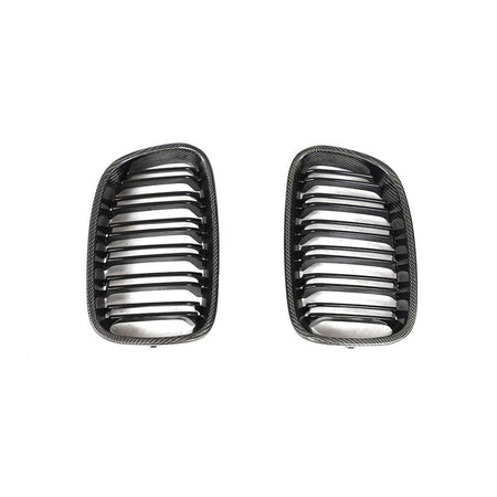 For BMW 1 Series F20 F21 Hatchback Pre-LCI Carbon Fiber Front Grille Frame Bumper Grill Outline Trim Decoration Emblem-Ahacarbon