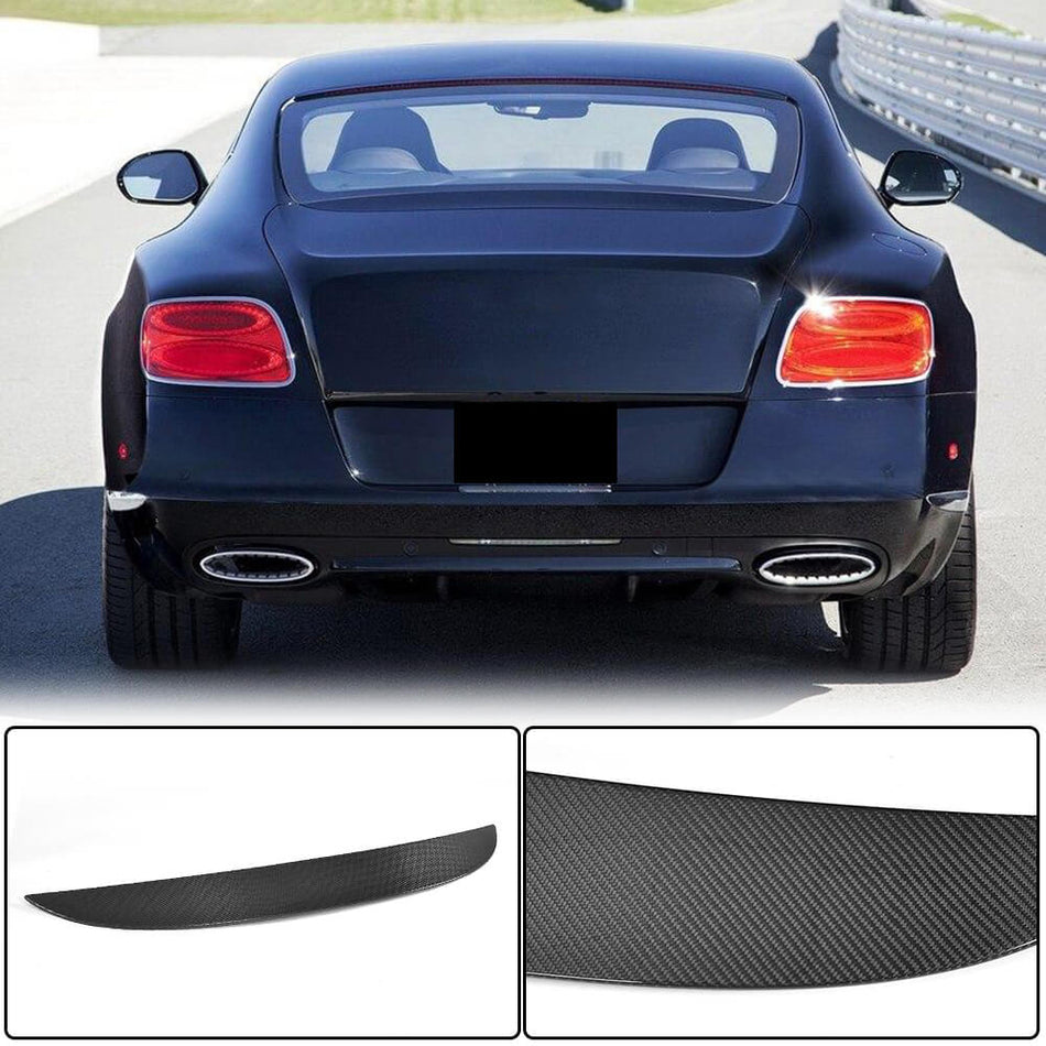 For Bentley Continental GT W12/V8 2nd Gen Coupe Carbon Fiber Rear Middle Window Spoiler Wing Lip