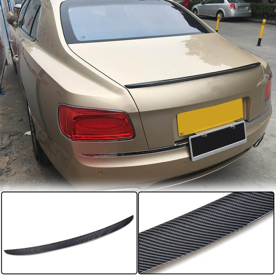 For Bentley Flying Spur W12 2013-2019 Carbon Fiber Rear Trunk Spoiler Boot Wing Lip