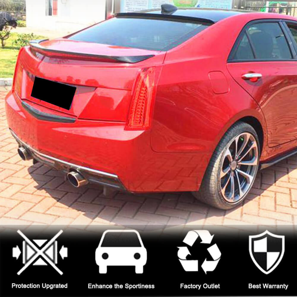 Cadillac ATS Carbon Fiber Rear Tailgate Trunk Lid Cover Decor Trim