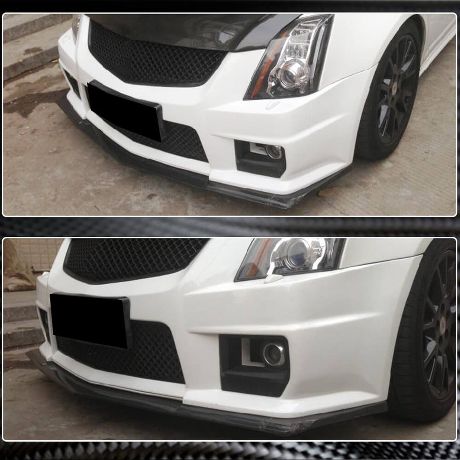 For Cadillac CTS-V 2009-2015 Carbon Fiber Front Bumper Lip Spoiler Wide Body Kit