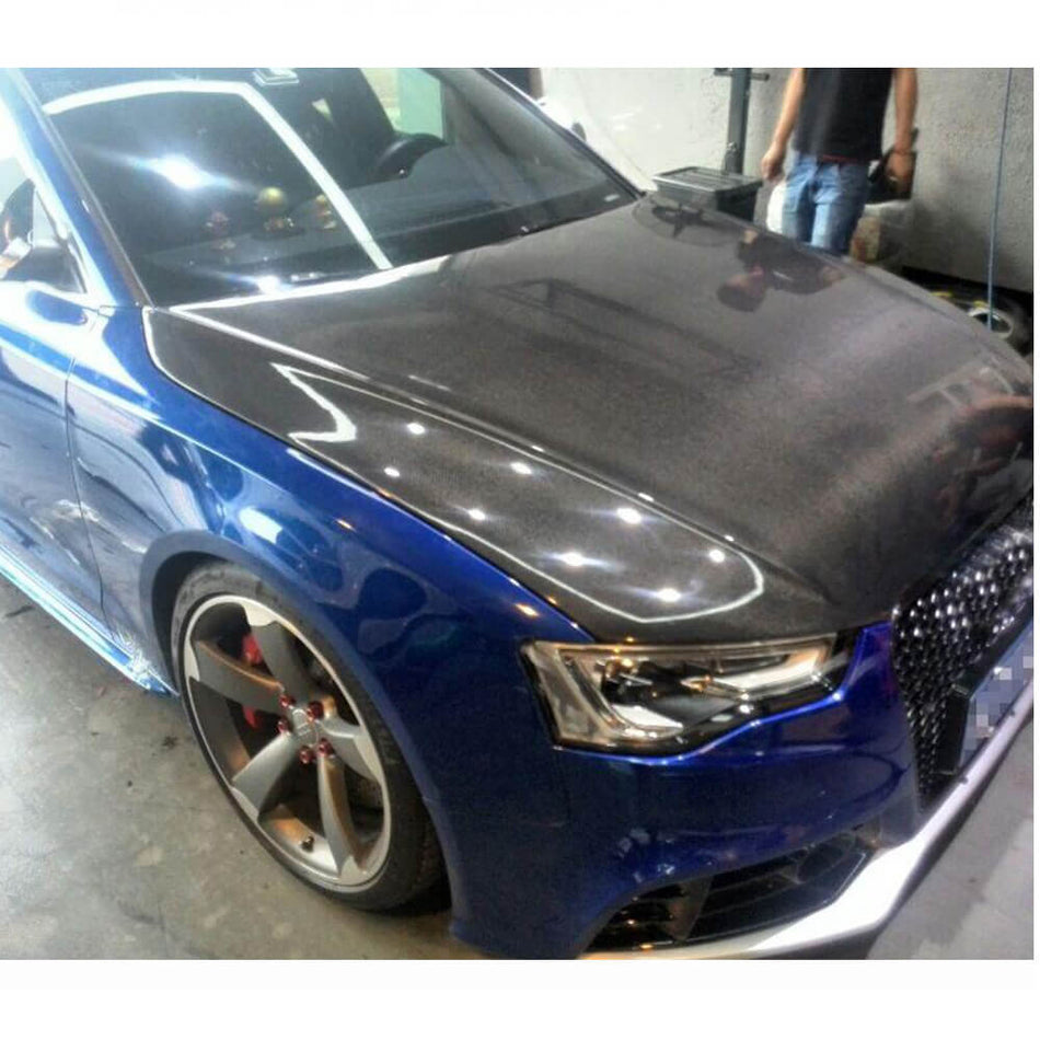 For Audi A5 Sline S5 8.5 Sportback Facelift Carbon Fiber Engine Bonnet Hood Cover