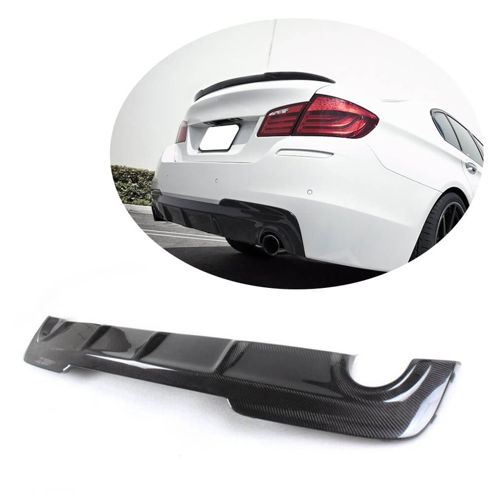 F10 Rear View BMW F10 M Sport Carbon Fiber Rear Bumper Diffuser