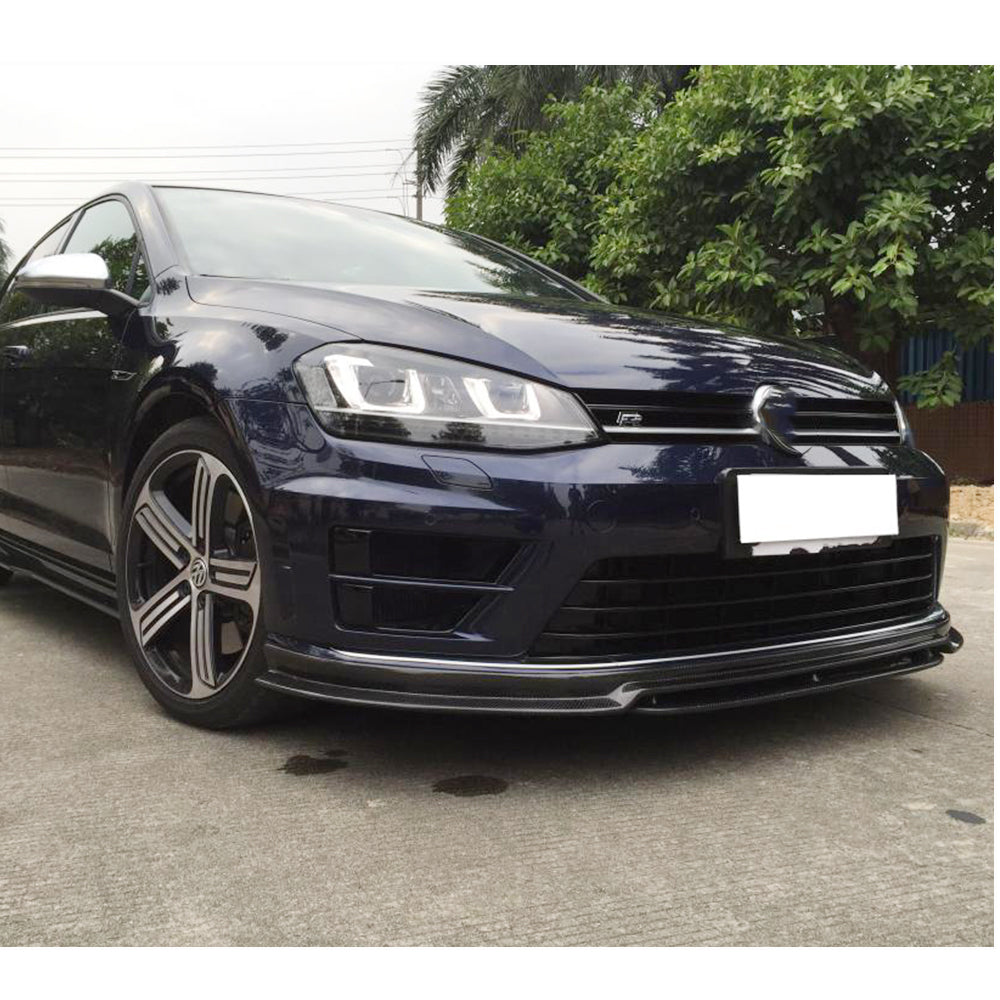 Volkswagen GOLF 7 R Carbon Fiber Front Lip Spoiler | Custom, Factory ...