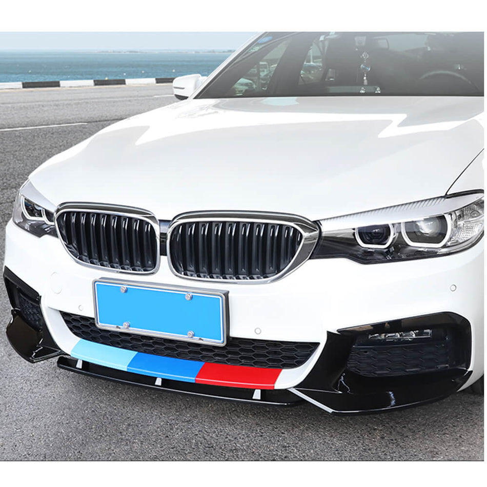 For BMW 5 Series G30 G31 Pre-LCI Carbon Fiber Front Bumper Lip Spoiler Aero Body Kit | 520i 530i 540i M Sport M550i